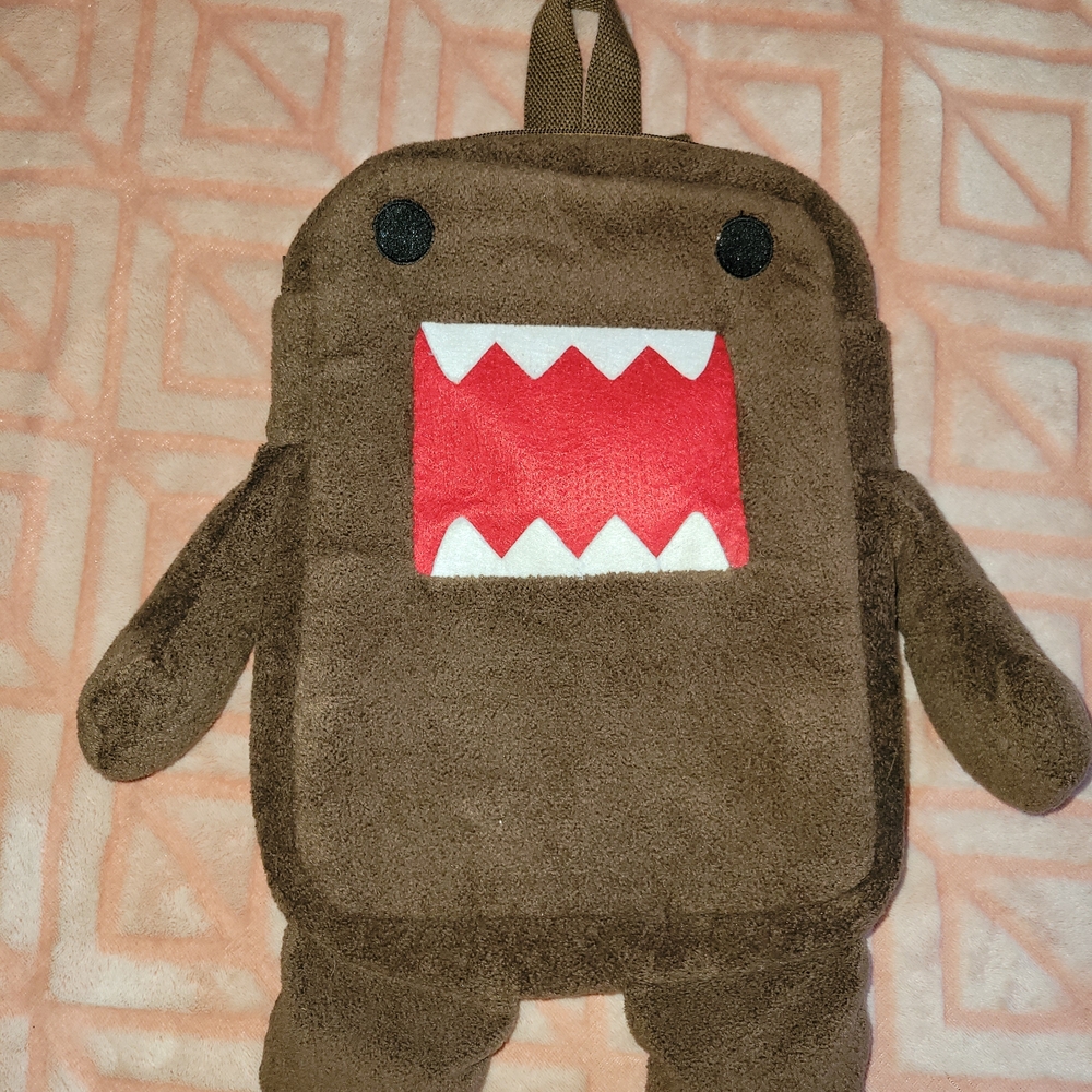 Vintage Domo Kun Plush Backpack